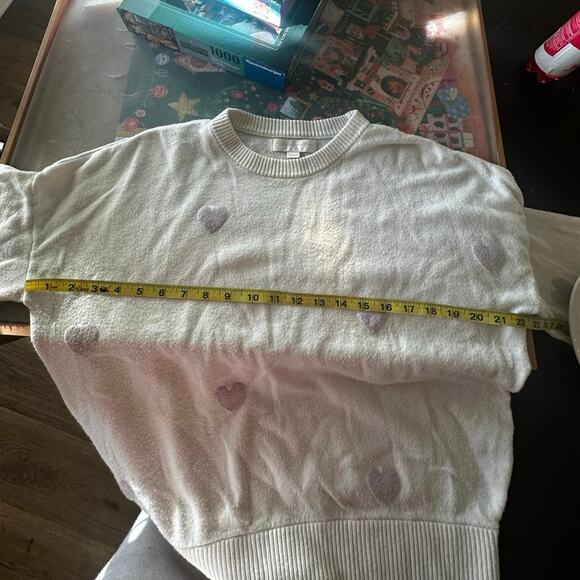 Spiritual Gangster Heart Print Ivory Pullover Sweater Women’s Medium - Picture 5 of 5